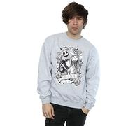 Disney Men's Nightmare Before Christmas Simply Meant To Be Sweatshirt Large Sport Grey