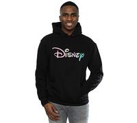 Disney Men's Pastel Logo Hoodie Black XXXX-Large