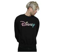 Disney Men's Pastel Logo Sweatshirt in Black | Size: Small Disney Black S