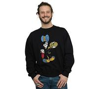 Disney Men's Pinocchio Jiminy Cricket Sweatshirt Black Large