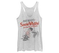 Disney Men's Princess Sweet Kiss Tri-Blend Racerback Layering Tank T-Shirt, White Heather, Large