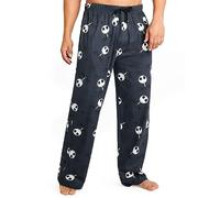 Disney Mens Pyjama Bottoms PJs Loungewear Nightwear Teenagers Comfy Soft Trousers Lounge Pants with Pockets Sleepwear Gifts for Men (S, Navy Jack)