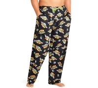 Disney Mens Pyjama Bottoms PJs Loungewear Nightwear Teenagers Comfy Soft Trousers Lounge Pants with Pockets Sleepwear Gifts for Men (2XL, Black Baby Yoda)
