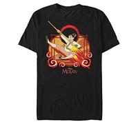 Disney Men's Raging Fire Mulan T-Shirt, Black, 3XL