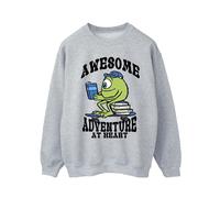 Disney Men's Reading Awesome Mike Wazowski Sweatshirt in Grey | Size: 5XL Disney Grey 5XL