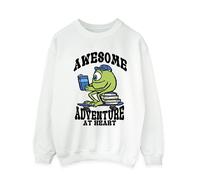 Disney Men's Reading Awesome Mike Wazowski Sweatshirt in White | Size: Small Disney White S