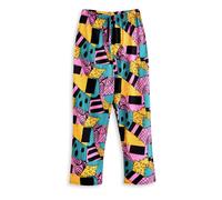 The Nightmare Before Christmas Mens Lounge Pants | Adults Multicoloured Wide Leg Bottoms with Sally Patchwork All Over Print | Graphic Print Casual Wear | Classic Tim Burtons Movie Merchandise Gift