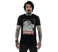 Disney Men's Snow White Grumpy Dwarf Poster T-Shirt Black XXX-Large