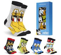 Disney Mens Socks Baby Yoda Crew Socks 5 Pack Star Wars Ankle Socks Size 6.5-9.5 Mickey Mouse Soft Breathable Work Socks Boba Fett Star Wars Gifts for Men (Multi Goofy)