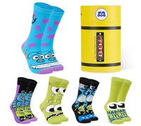 Disney Mens Socks Baby Yoda Crew Socks 5 Pack Star Wars Ankle Socks Mickey Mouse Soft Breathable Work Socks Boba Fett Star Wars Gifts for Men (Multi Monsters Inc)