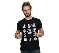 Disney Men's Star Wars The Rise Of Skywalker Resistance Charcter Line Up Mono T-Shirt in Black | Size: 5XL Disney Black 5XL