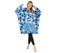 Tropical Flowers Disney Hoodie Blanket for Women, Stitch Fleece Oversized Hoodie