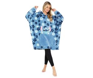 Disney Men's Stitch Flowers Oversized Poncho Disney Multicolor One Size