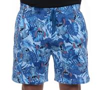 Disney Mens Stitch Lounge Pajama Shorts (Stitch Blue, Medium)