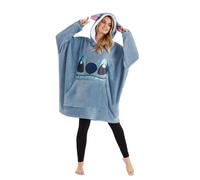 Disney Men's Stitch Ohana Oversized Poncho in Blue Disney Blue One Size