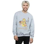 Disney Men's The Lion King Group Sweatshirt Sport Grey XX-Large