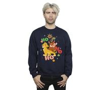Disney Men's The Lion King Ho Ho Ho Sweatshirt Navy Blue X-Large