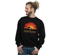 Disney Men's The Lion King Movie Sunset Logo Sweatshirt Black Medium