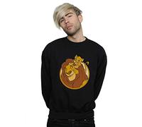 Disney Men's The Lion King Mufasa and Simba Sweatshirt Black XX-Large