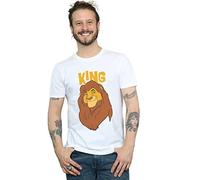 Disney Men's The Lion King Mufasa King T-Shirt White Small