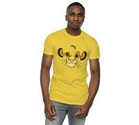 Disney Men's The Lion King Simba Face T-Shirt Daisy Small