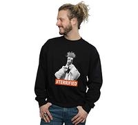 Disney Men's The Muppets Beaker Terrified Sweatshirt Black X-Large