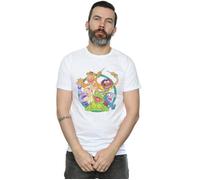 Disney Mens The Muppets Group Circle T-Shirt - White - White - XXL