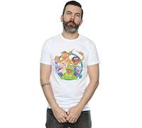 Disney Men's The Muppets Group Circle T-Shirt White XXX-Large