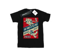 (S, Black) Disney Mens Three Little Pigs And The Big Bad Wolf T-Shirt