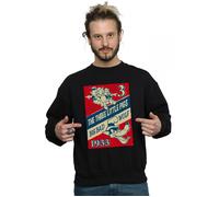 Disney Men's Three Little Pigs & The Big Bad Wolf Sweatshirt in Black | Size: Medium Disney Black M