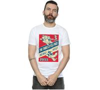 Disney Men's Three Little Pigs & The Big Bad Wolf T-Shirt in White | Size: Large Disney White L