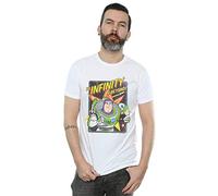 Disney Men's Toy Story 4 Buzz to Infinity T-Shirt White Medium