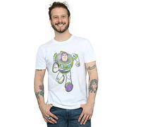 Disney Men's Toy Story 4 Classic Buzz Lightyear T-Shirt White Large