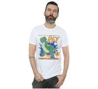 Disney Men's Toy Story 4 Rex Terrifying Dinosaur T-Shirt in White | Size: Small Disney White S