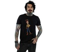Disney Men's Toy Story 4 Sherrif Woody T-Shirt Black XXXX-Large
