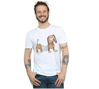 Disney Men's Toy Story 4 Slinky Pose T-Shirt in White | Size: 4XL Disney White 4XL
