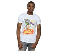 Disney Men's Toy Story 4 The Original Buzz Lightyear T-Shirt White Large