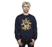 Disney Men's Toy Story Buzz To Infinity Sweatshirt Navy Blue Medium