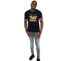 Disney Men's Toy Story Logo T-Shirt in Mid Navy | Size: Medium Disney Mid Navy M