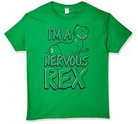 Disney Men's Toy Story Nervous Rex Graphic T-Shirt, Green (Kelly Green), L