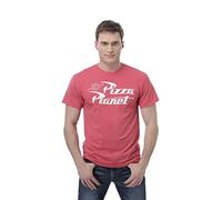 Disney Men's Toy Story Pizza Planet T-Shirt, Red Heather, XXL