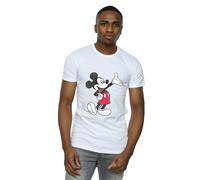 Disney Mens Traditional Wave Mickey Mouse Cotton T-Shirt - White - White - 3XL