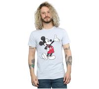 Disney Men's Traditional Wave Mickey Mouse T-Shirt in Grey | Size: 3XL Disney Grey 3XL