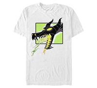 Disney Men's Villains Dragon Breath T-Shirt, White, S
