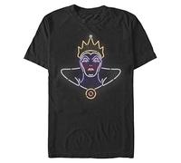 Disney Men's Villains Evil Queen Neon T-Shirt, Black, S