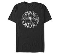Disney Men's Villains Mistress of Evil Stamp T-Shirt, Black, S