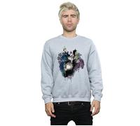 Disney Men's Villains Sketch Sweatshirt in Grey | Size: XL Disney Grey XL