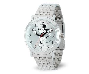 Disney Men's W001851 Mickey Mouse Analog Display Analog Quartz Silver Watch