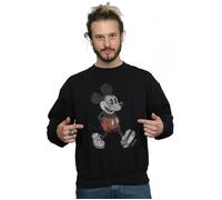 Disney Men's Walking Mickey Mouse Sweatshirt in Black | Size: 3XL Disney Black 3XL