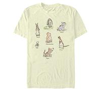 Disney Men's Winnie Poster T-Shirt, Cream, Medium
